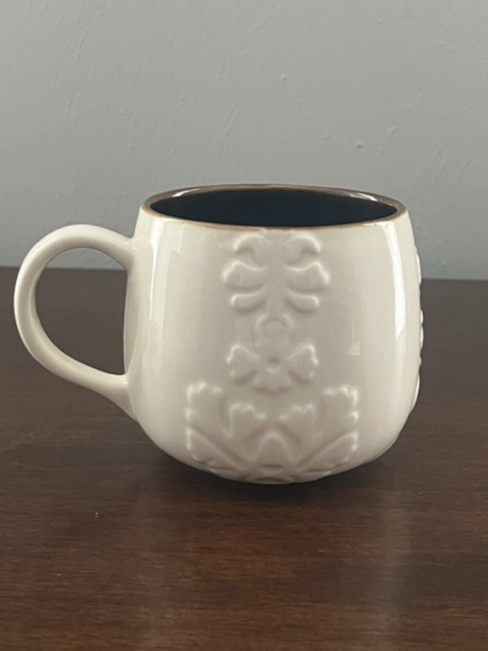 Starbucks 2013 Embossed Mug Glazed Ceramic